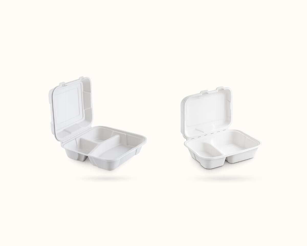 Bagasse Compartment Clamshell