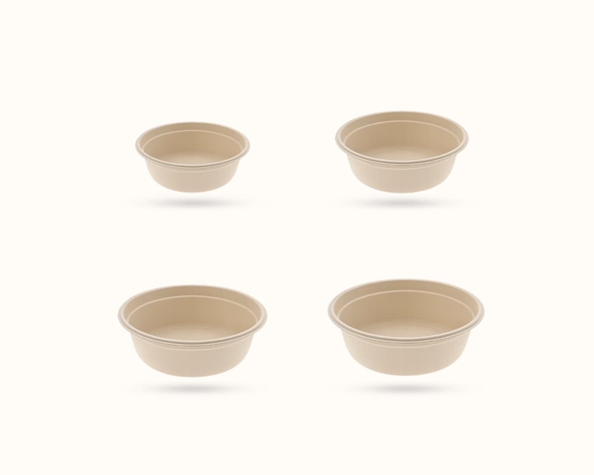 Bagasse Round Container
