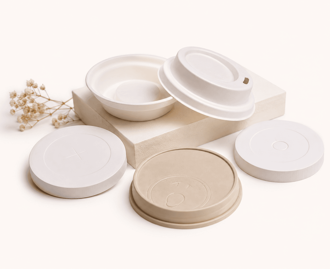 Paper / Bagasse Cup Lids selection 2