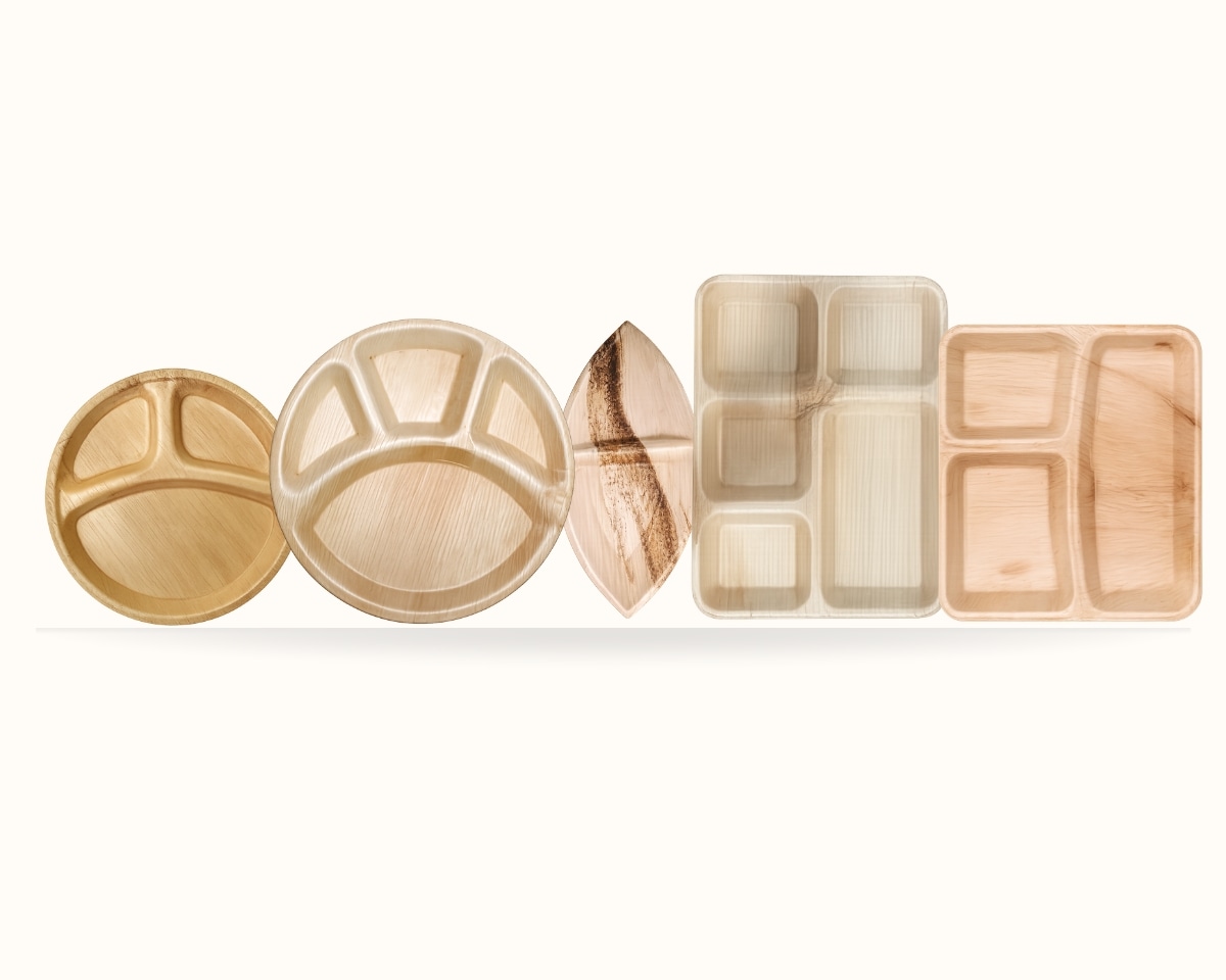 Areca Compartment Plates